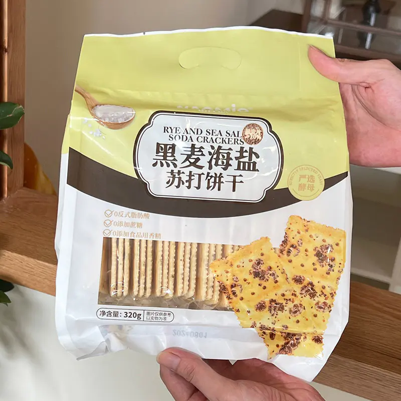 Crackers soda au seigle et au sel de mer